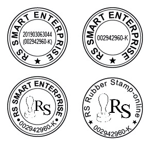 Layout Round 01 Company Round Stamp Layout design