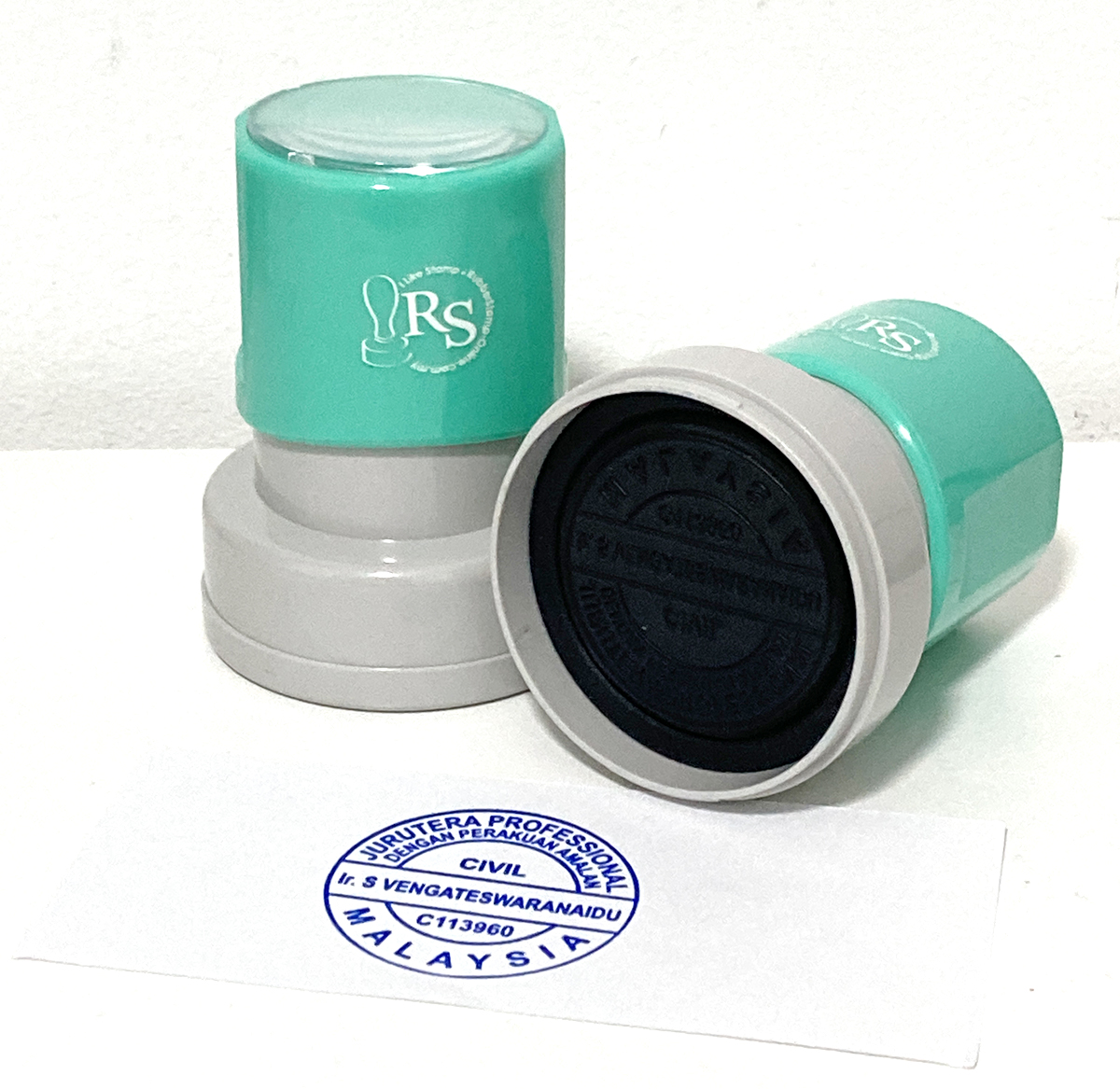 f35-pre-ink-stamp-side02 F35 Pre-Ink Rubber Stamp - Side View 02