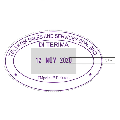 Colop OV55D, Oval Date